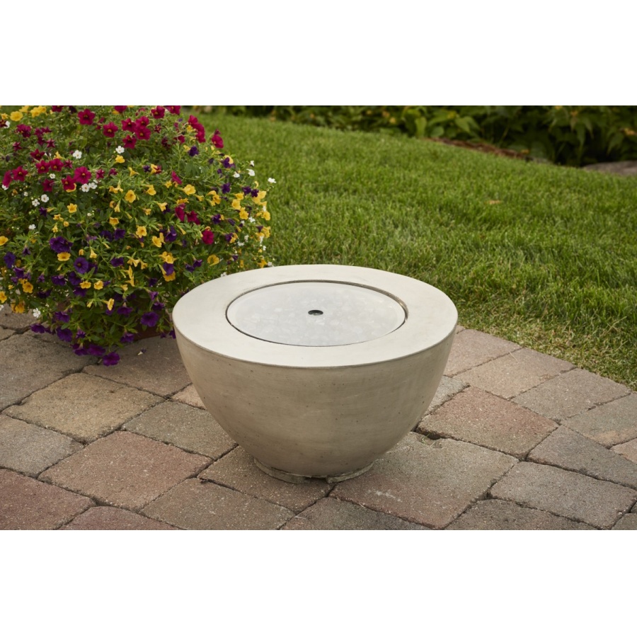 12" Round Grey Tempered Glass Burner Cover