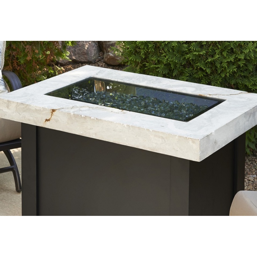 12" x 24" Rectangular Grey Tempered Glass Burner Cover