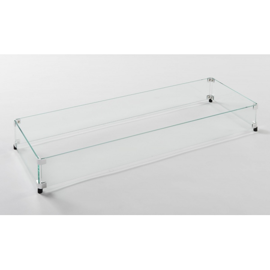 12x42" Linear Tempered Glass Wind Guard