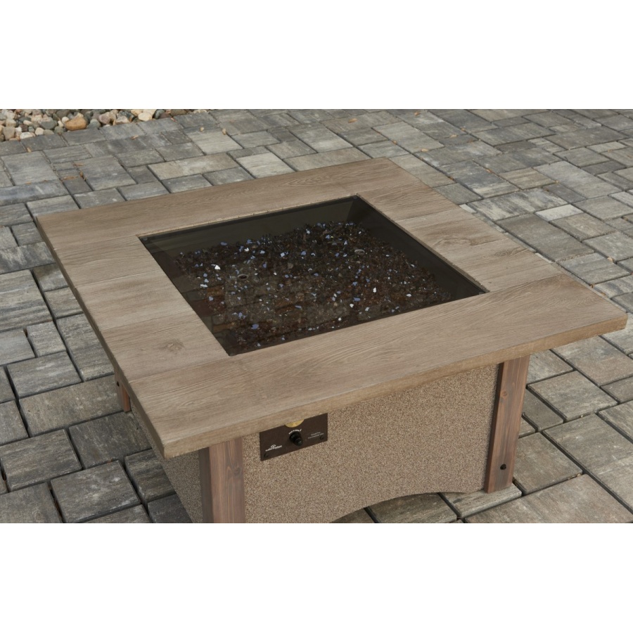 24" x 24" Square Grey Tempered Glass Burner Cover