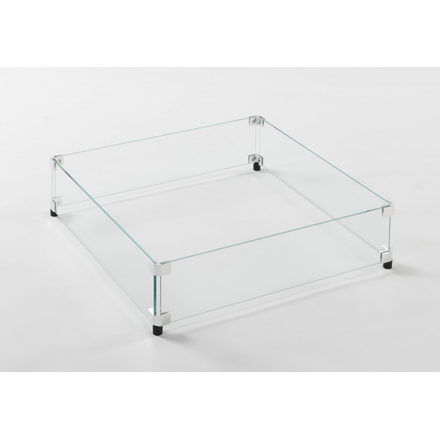 24x24" Square Tempered Glass Wind Guard