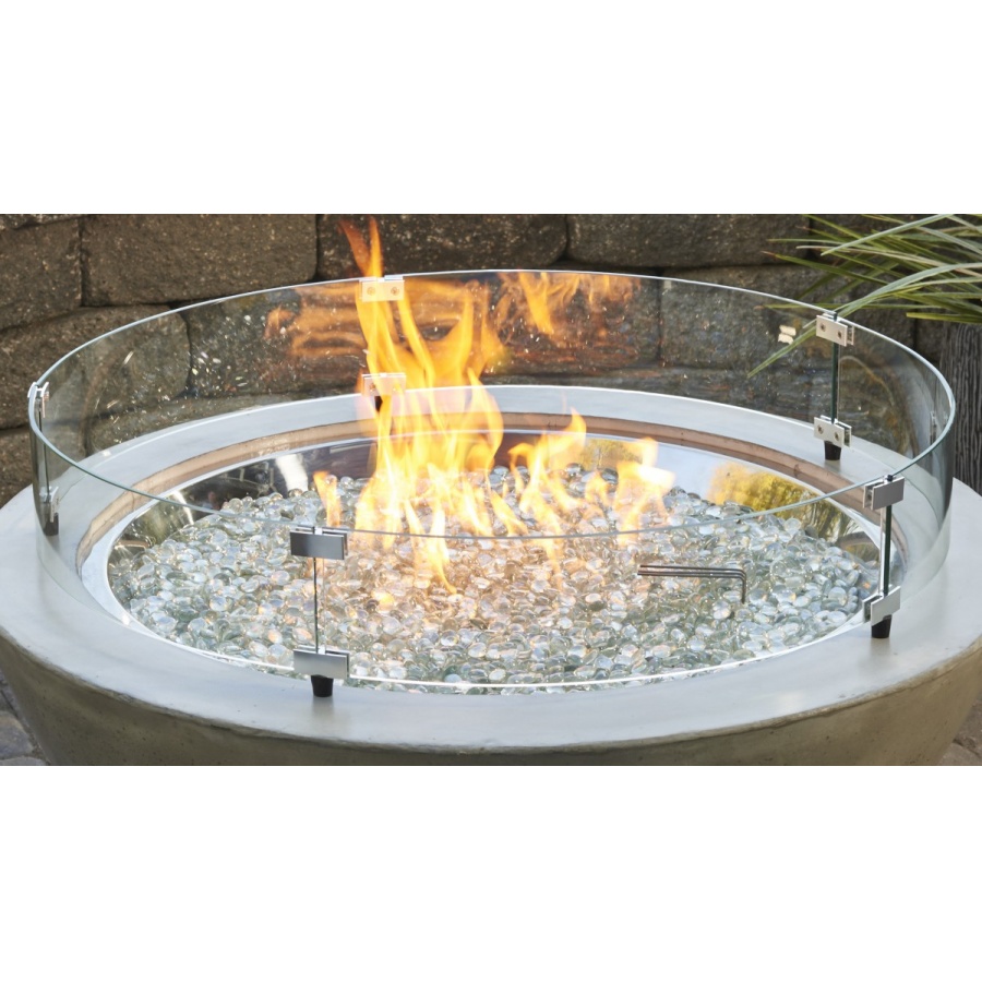 30" Round Tempered Glass Wind Guard