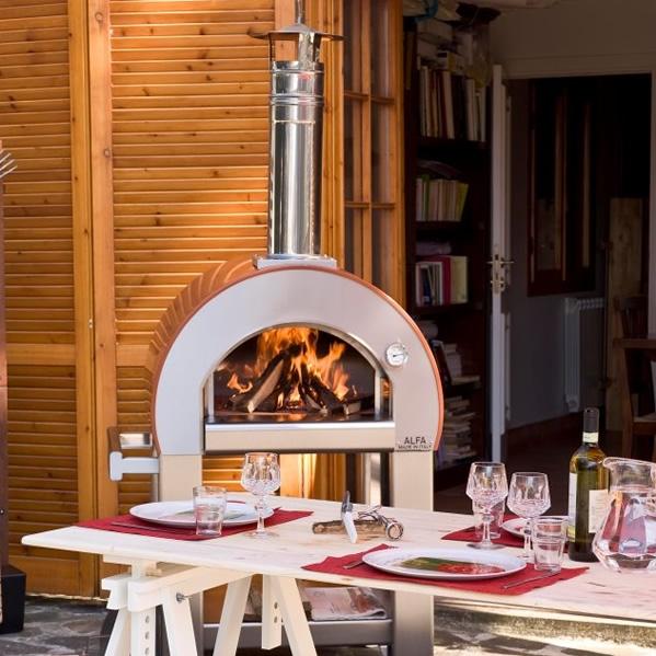 Alfa Forno 5 Minuti Wood Burning Pizza Oven On Cart - Orange