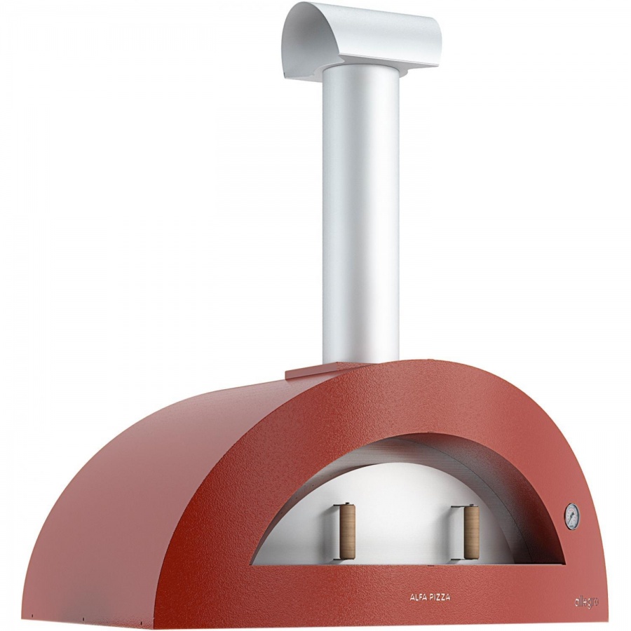 Alfa Forno Allegro Wood Burning Pizza Oven with Base- Red 