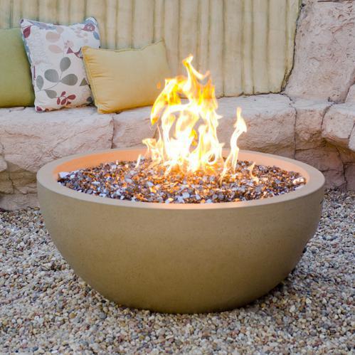 American Fyre Designs 36-Inch Natural Gas Fire Bowl - Cafe Blanco