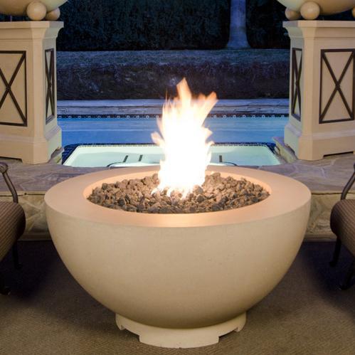 American Fyre Designs 48-Inch Propane Gas Fire Bowl - Cafe Blanco