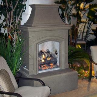 American Fyre Designs Chica 39-Inch Outdoor Natural Gas Fireplace - Smoke