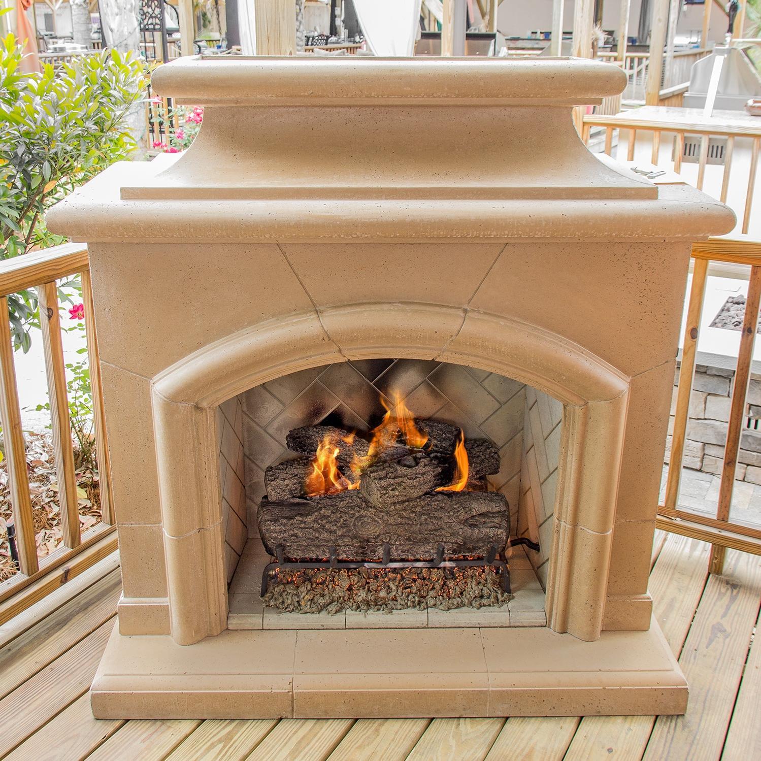 American Fyre Designs Mariposa 63-Inch Outdoor Natural Gas Fireplace - Sedona