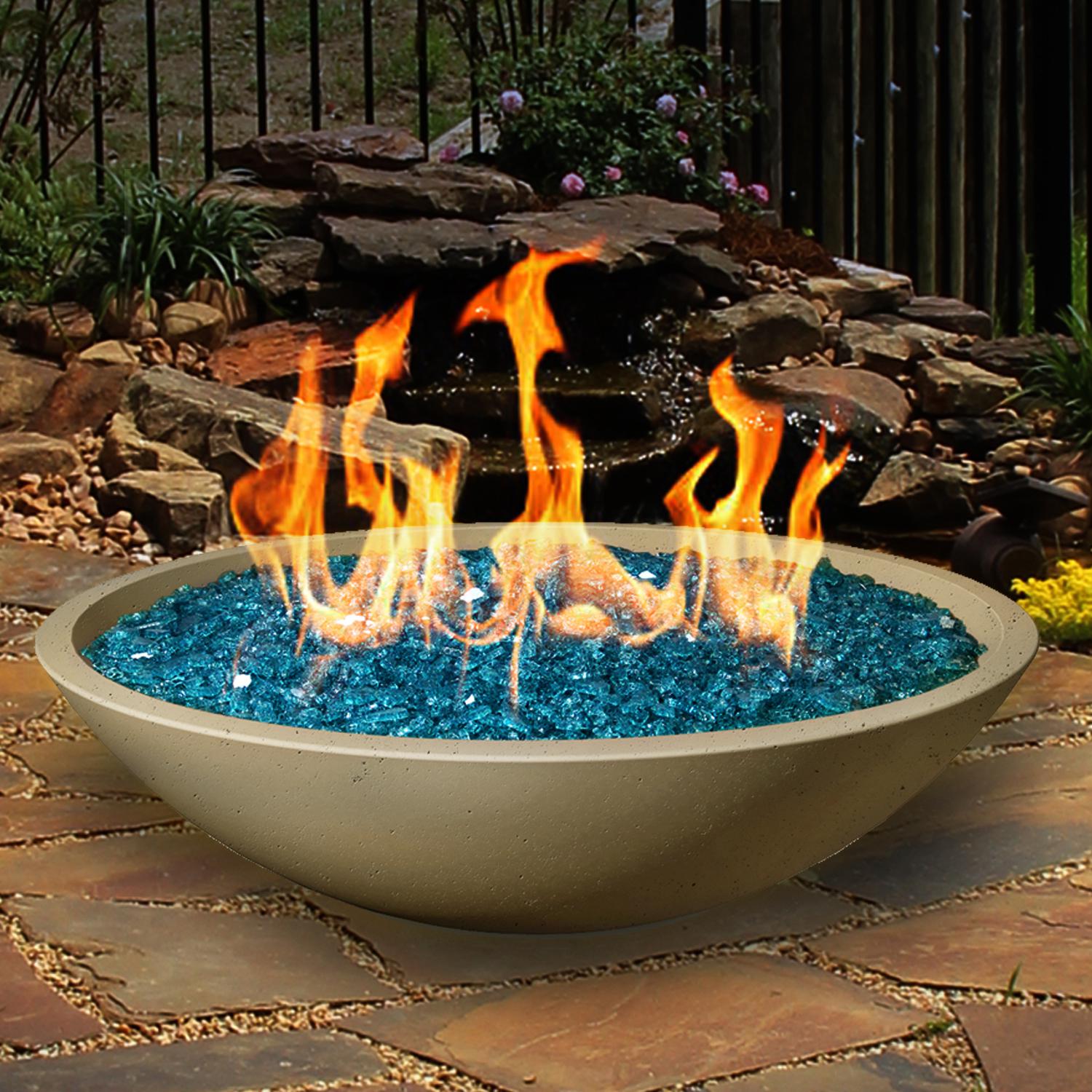 American Fyre Designs Marseille 32-Inch Natural Gas Fire Bowl - Cafe Blanco