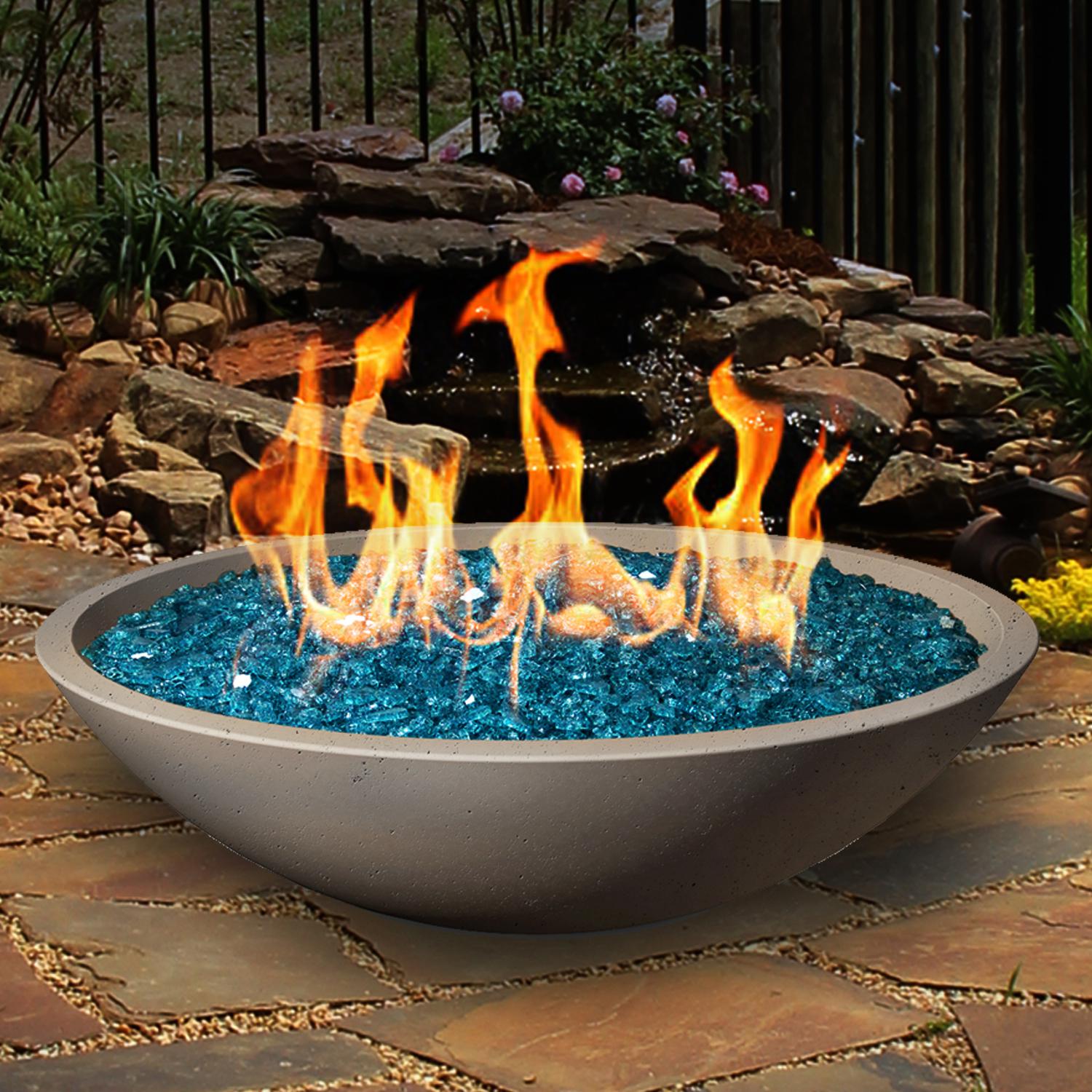 American Fyre Designs Marseille 32-Inch Natural Gas Fire Bowl - Smoke