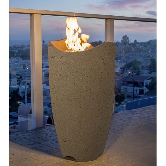 American Fyre Designs Wave 20-Inch Propane Gas Fire Urn - Smoke