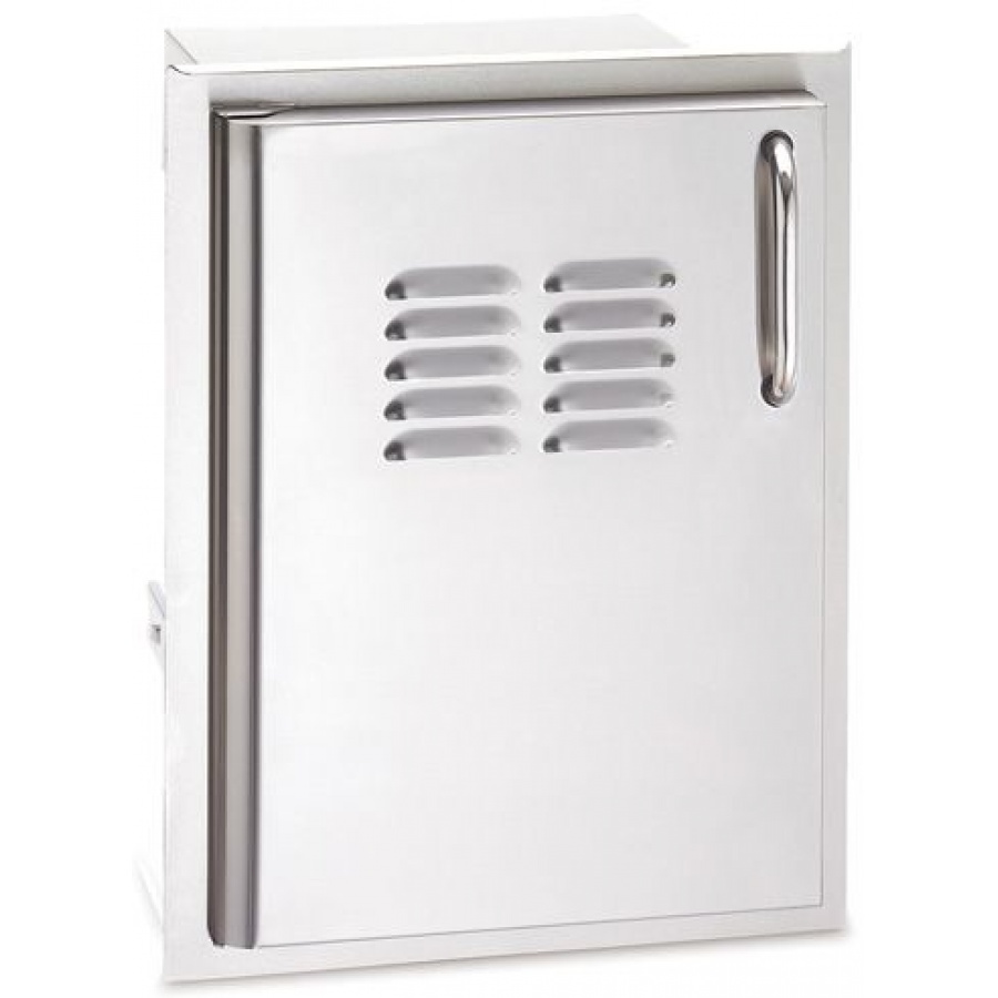 American Outdoor Grill 14-Inch Left Hinged Single Access Door With Tank Tray & Louvers - Vertical - 20-14-SSDLV