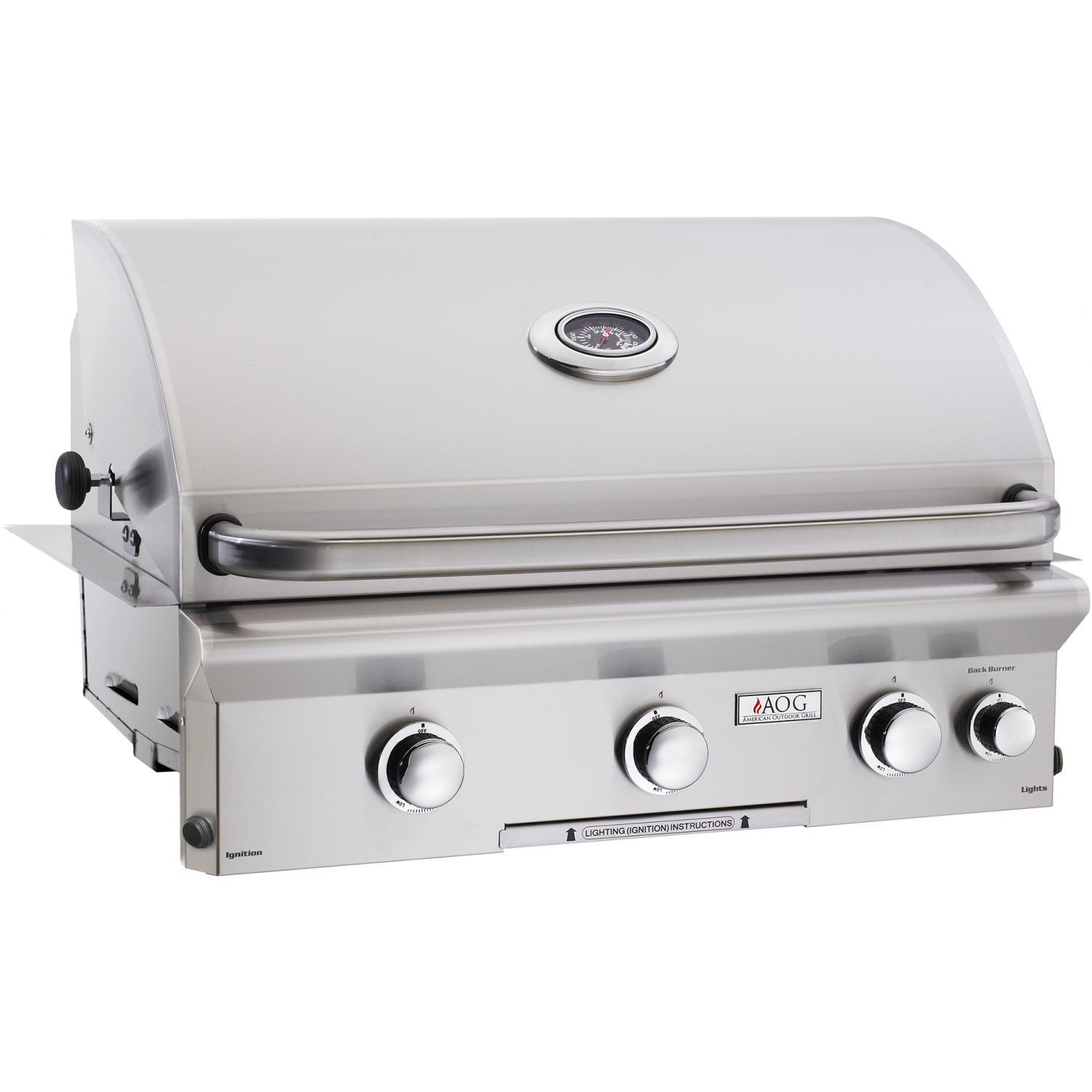 American Outdoor Grill L-Series 30-Inch 3-Burner Built-In Propane Gas Grill With Rotisserie - 30PBL