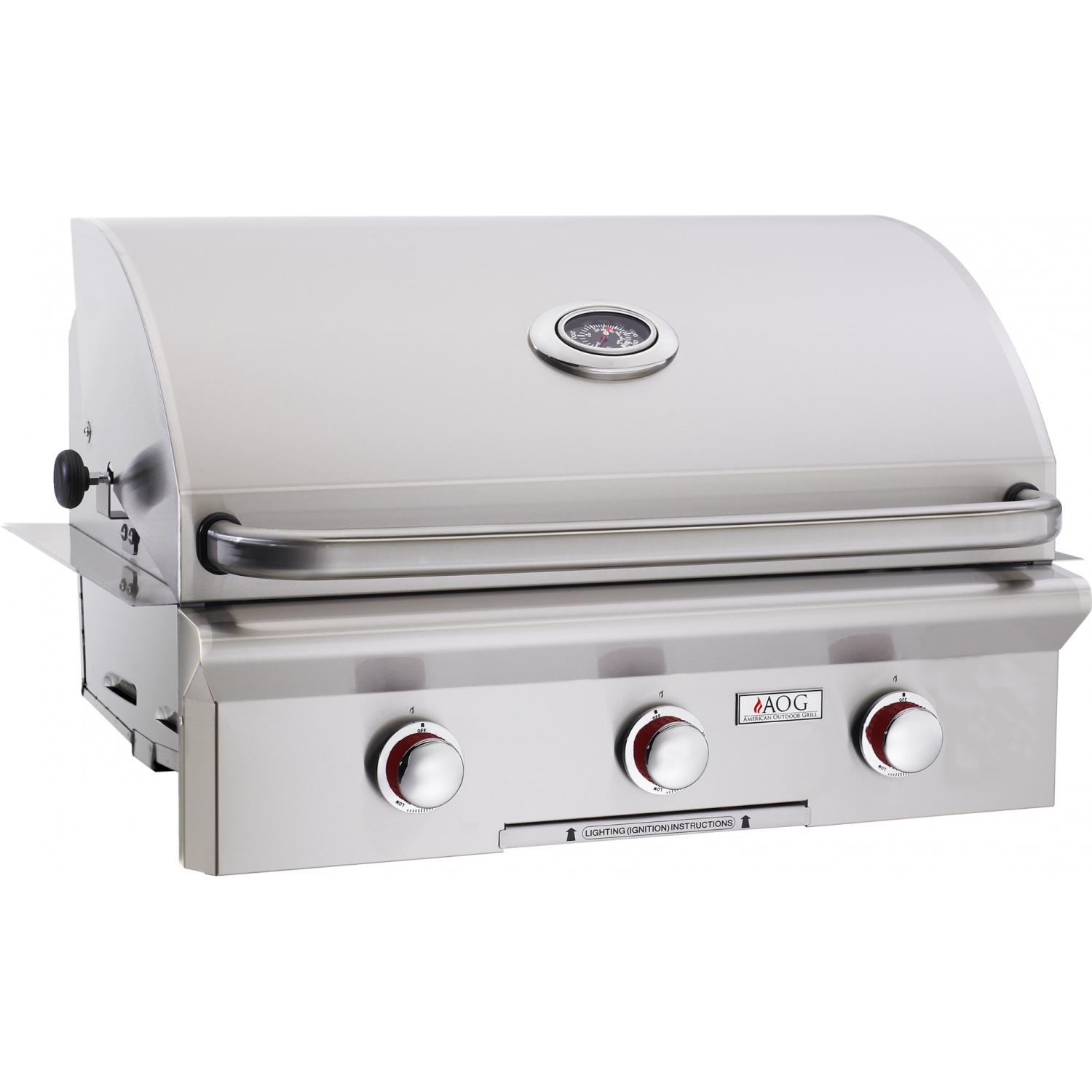 American Outdoor Grill T-Series 30-Inch 3-Burner Built-In Propane Gas Grill - 30PBT-00SP
