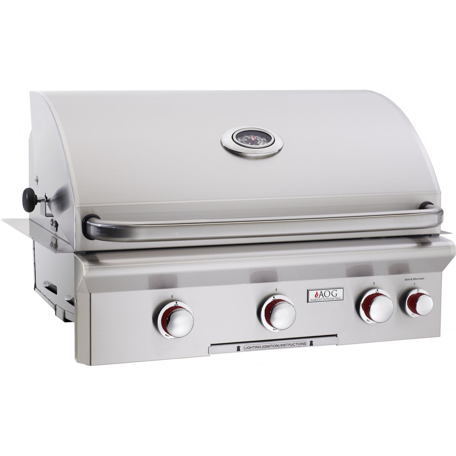 American Outdoor Grill T-Series 30-Inch 3-Burner Built-In Propane Gas Grill With Rotisserie - 30PBT