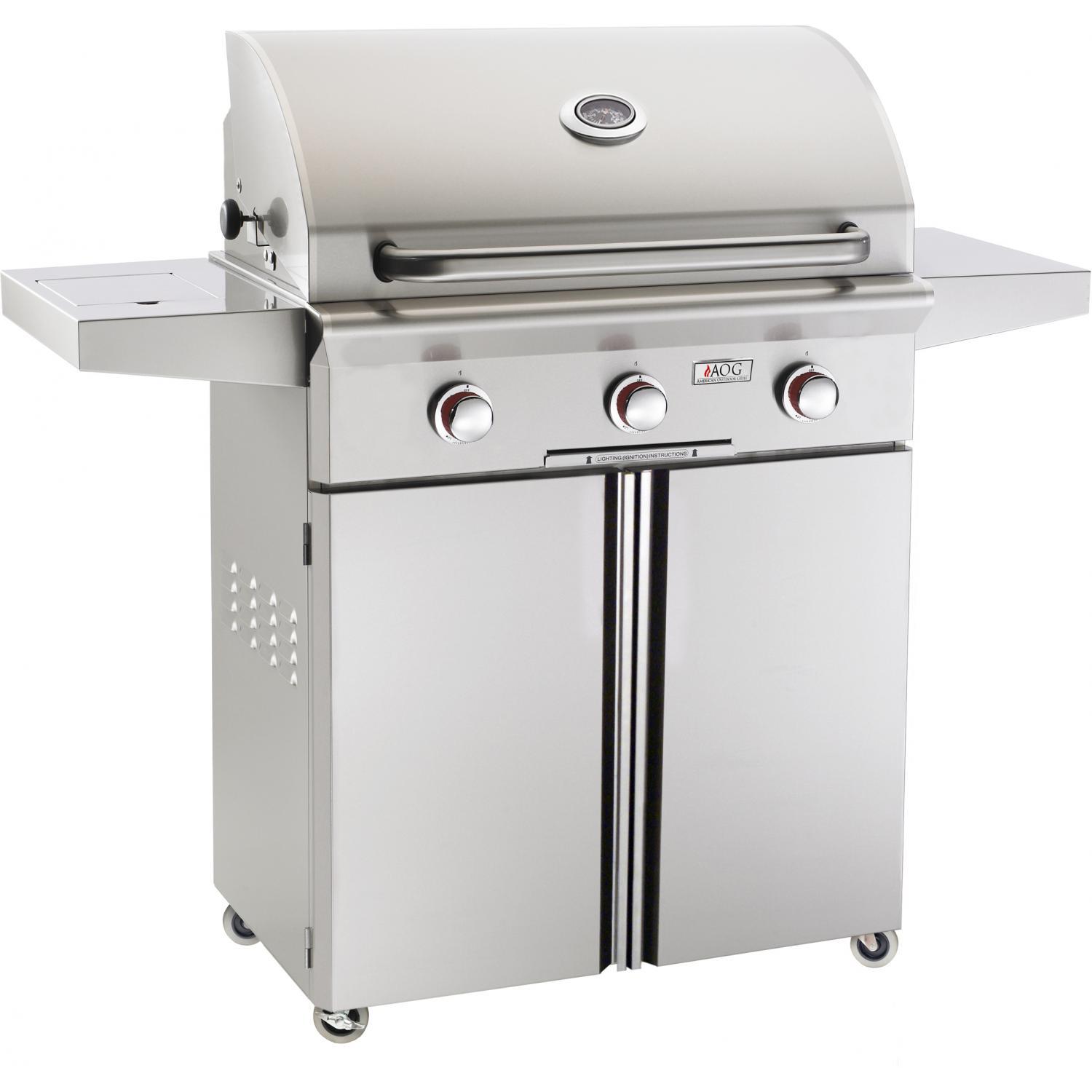 American Outdoor Grill T-Series 30-Inch 3-Burner Freestanding Propane Gas Grill - 30PCT-00SP