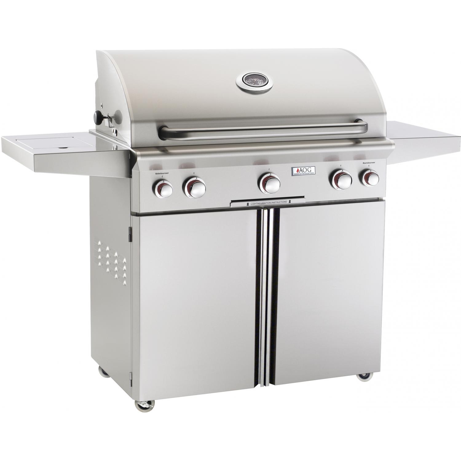 American Outdoor Grill T-Series 36-Inch 3-Burner Freestanding Natural Gas Grill W/ Rotisserie & Single Side Burner - 36NCT