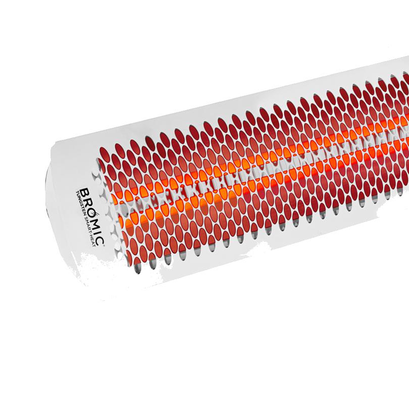 Bromic Heating Tungsten Smart-Heat 56-Inch 6000W Dual Element 208V Electric Infrared Patio Heater - White - BH0420013-208