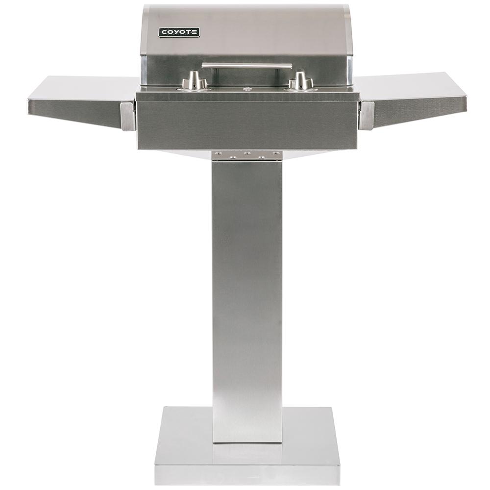 Coyote 18-Inch Built-In / Portable Electric Grill On Patio Post
