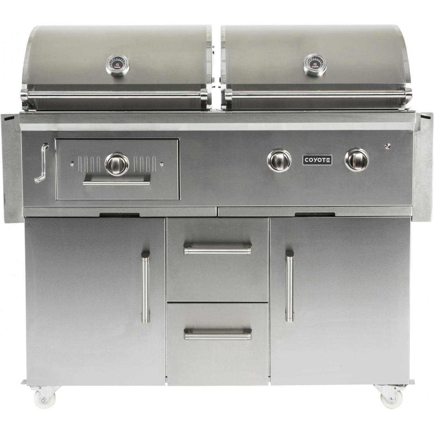 Coyote Centaur 50-Inch Freestanding Propane Gas/Charcoal Dual Fuel Grill