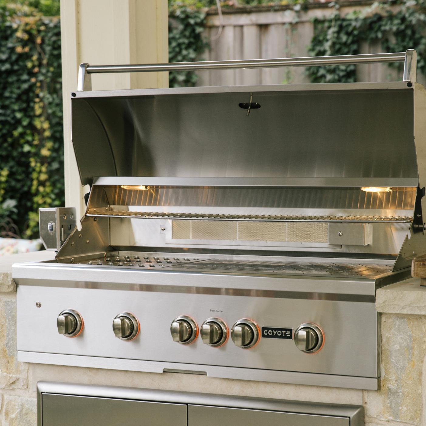 Coyote S-Series 42-Inch 5-Burner Built-In Propane Gas Grill With RapidSear Infrared Burner & Rotisserie - C2SL42LP