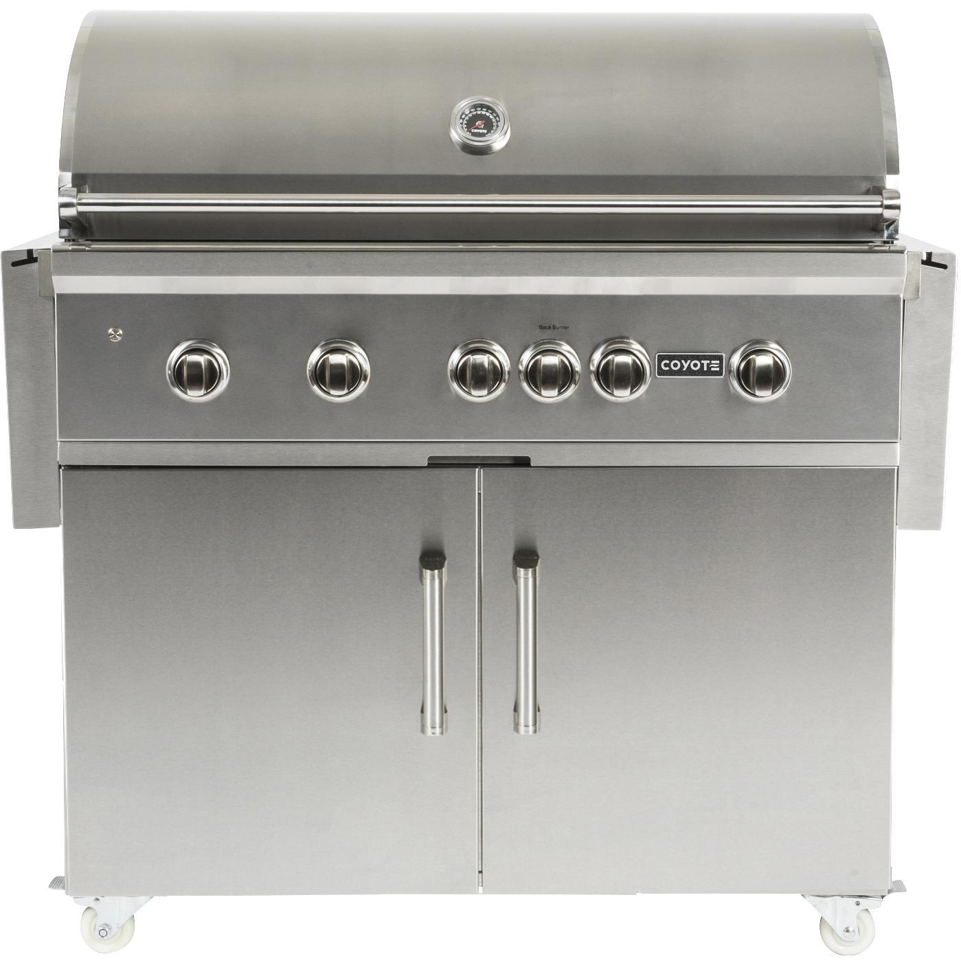 Coyote S-Series 42-Inch 5-Burner Freestanding Natural Gas Grill With RapidSear Infrared Burner & Rotisserie