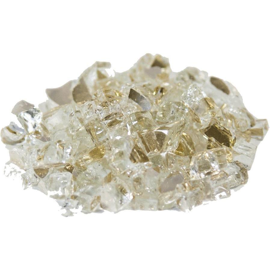 Dagan Industries 1/4-Inch Gold Reflective Fire Glass - 10 Lbs