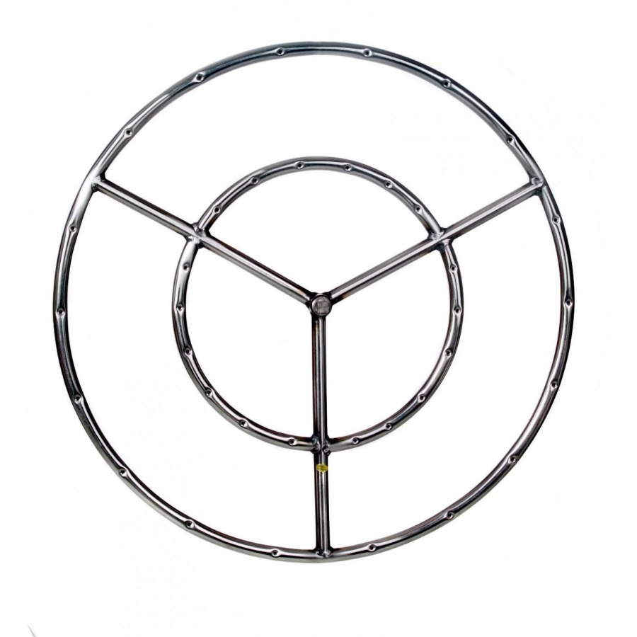 Dagan Industries 22-Inch Stainless Round Double Propane Fire Pit Ring Burner