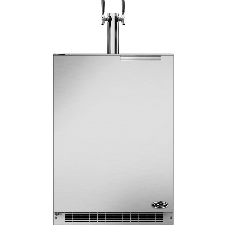 DCS 24-Inch 5.7 Cu. Ft. Left Hinge Outdoor Rated Dual Tap Beer Dispenser / Kegerator - RF24BTL1