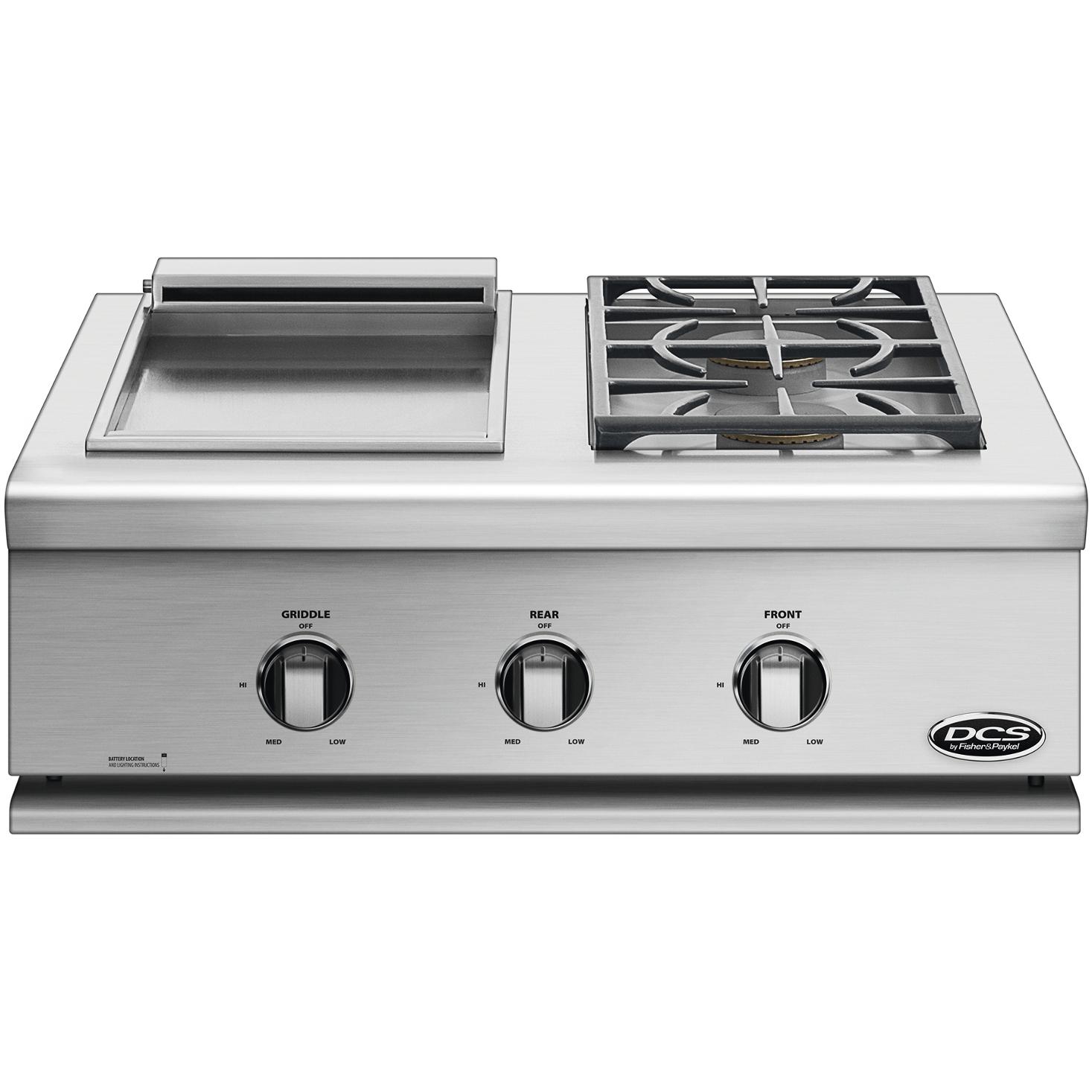 DCS Liberty 30-Inch Built-In Propane Gas Double Side Burner And Griddle - BFGC-30BGD-L