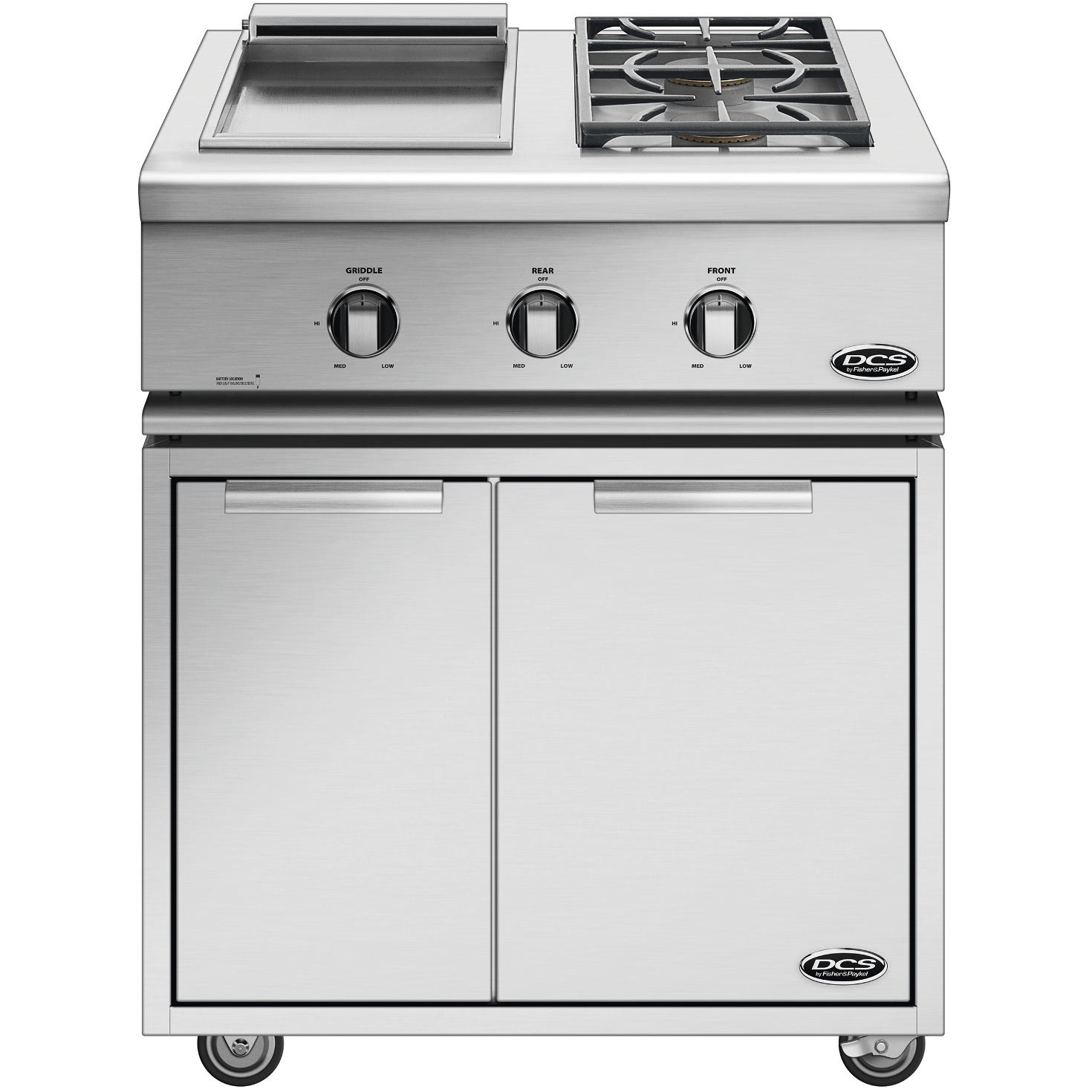DCS Liberty 30-Inch Freestanding Propane Gas Double Side Burner And Griddle - BFGC-30BGD-L