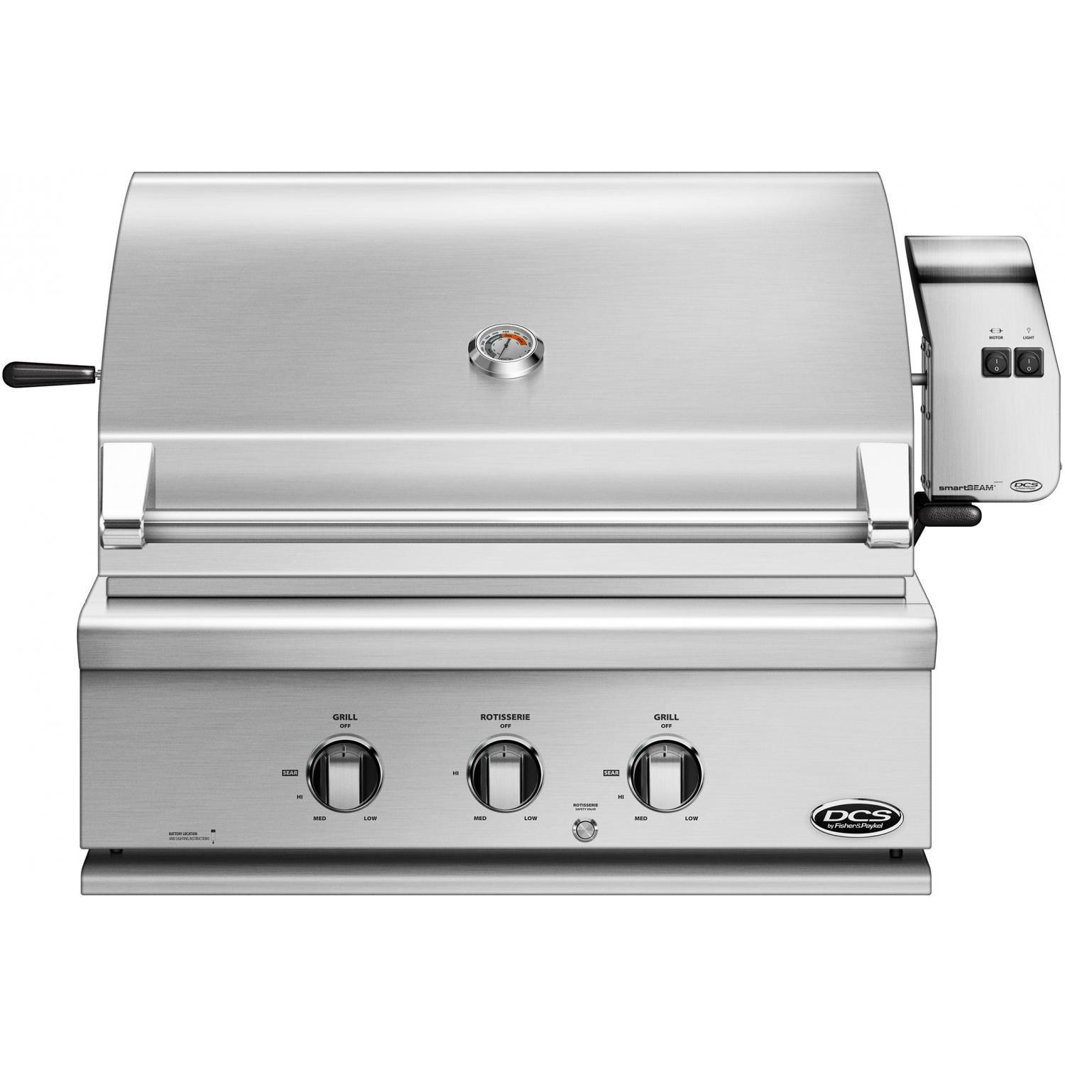 DCS Professional 30-Inch Built-In Natural Gas Grill With Rotisserie - BH1-30R-N