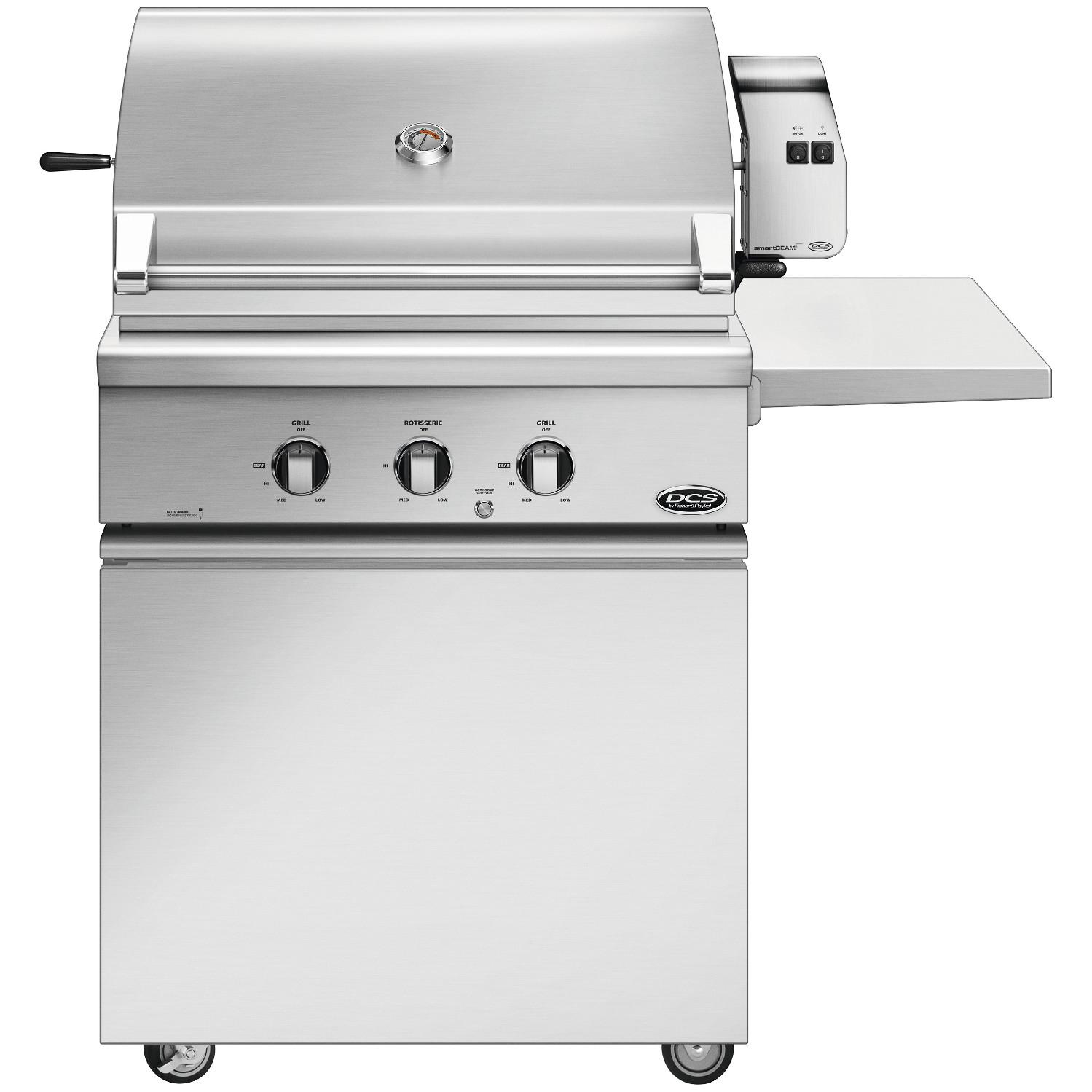 DCS Professional 30-Inch Freestanding Propane Gas Grill With Rotisserie On DCS CSS Cart - BH1-30R-L