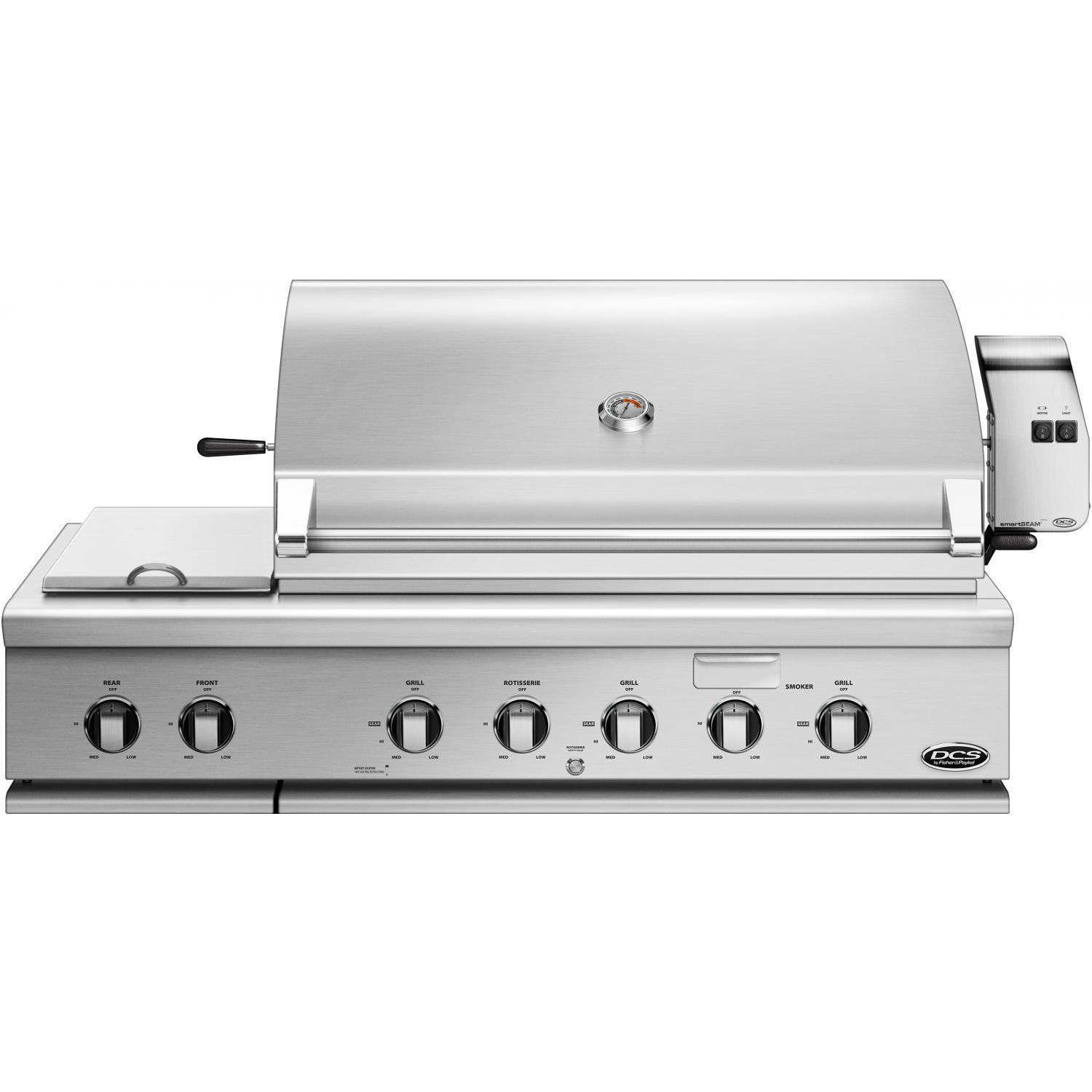 DCS Professional 48-Inch Built-In Natural Gas Grill With Double Side Burner & Rotisserie - BH1-48RS-N