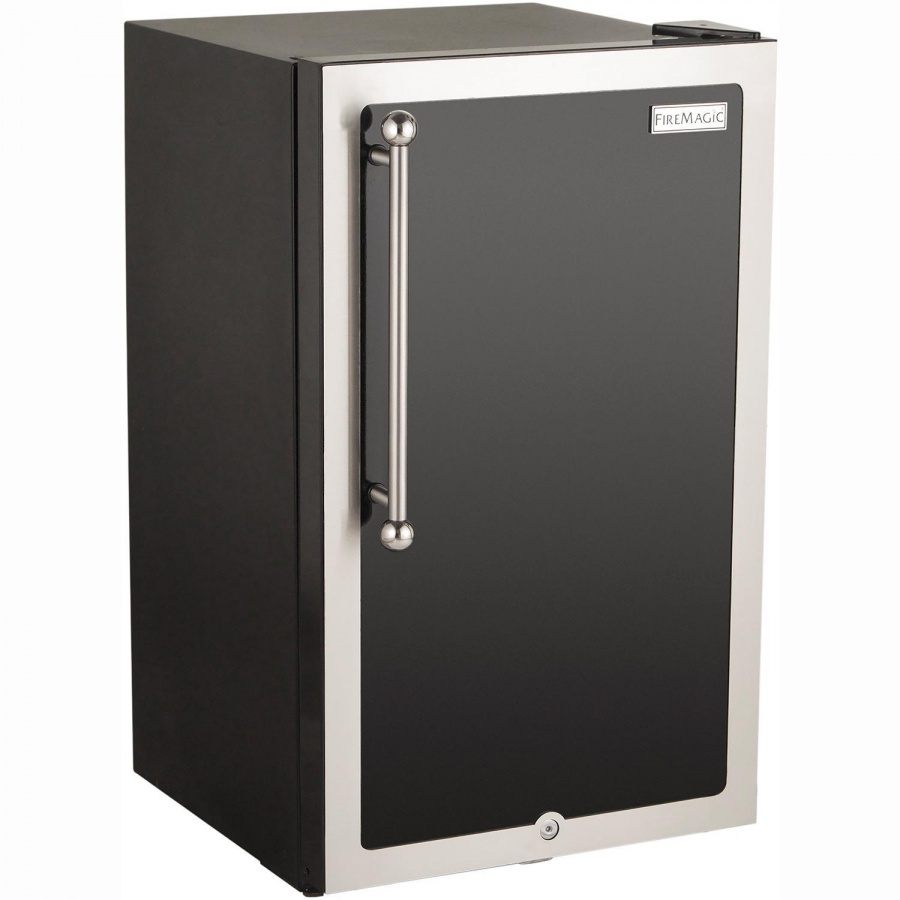 Fire Magic 20-Inch 4.0 Cu. Ft. Echelon Black Diamond Right Hinge Compact Refrigerator - Black - 3598H-DR