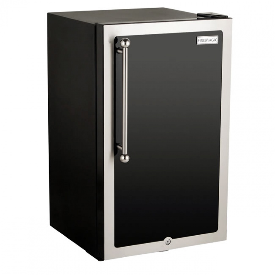 Fire Magic 20-Inch 4.2 Cu. Ft. Echelon Black Diamond Right Hinge Compact Refrigerator - Black - 3590H-DR