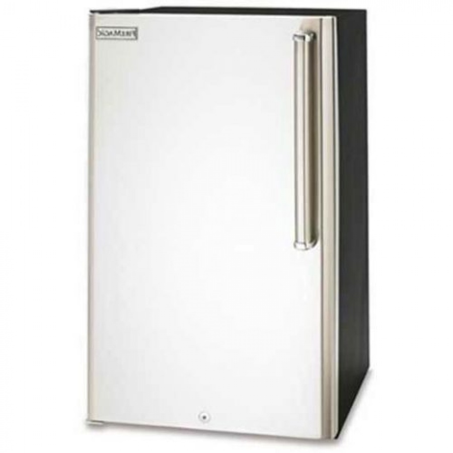 Fire Magic 20-Inch 4.2 Cu. Ft. Premium Left Hinge Compact Refrigerator - Stainless Steel Door / Black Cabinet - 3590-DL