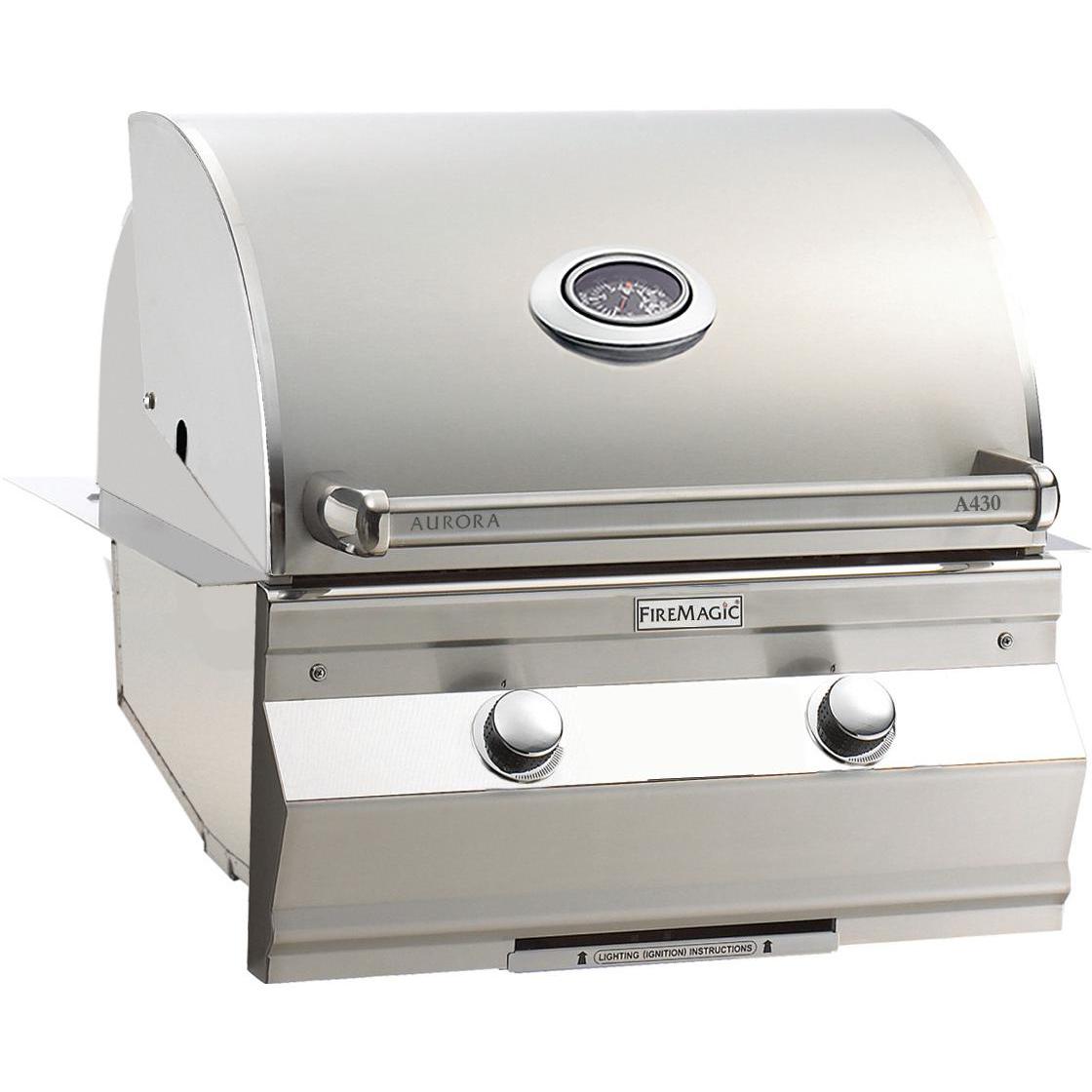 Fire Magic Aurora A430i 24-Inch Built-In Propane Gas Grill With Analog Thermometer - A430i-5EAP
