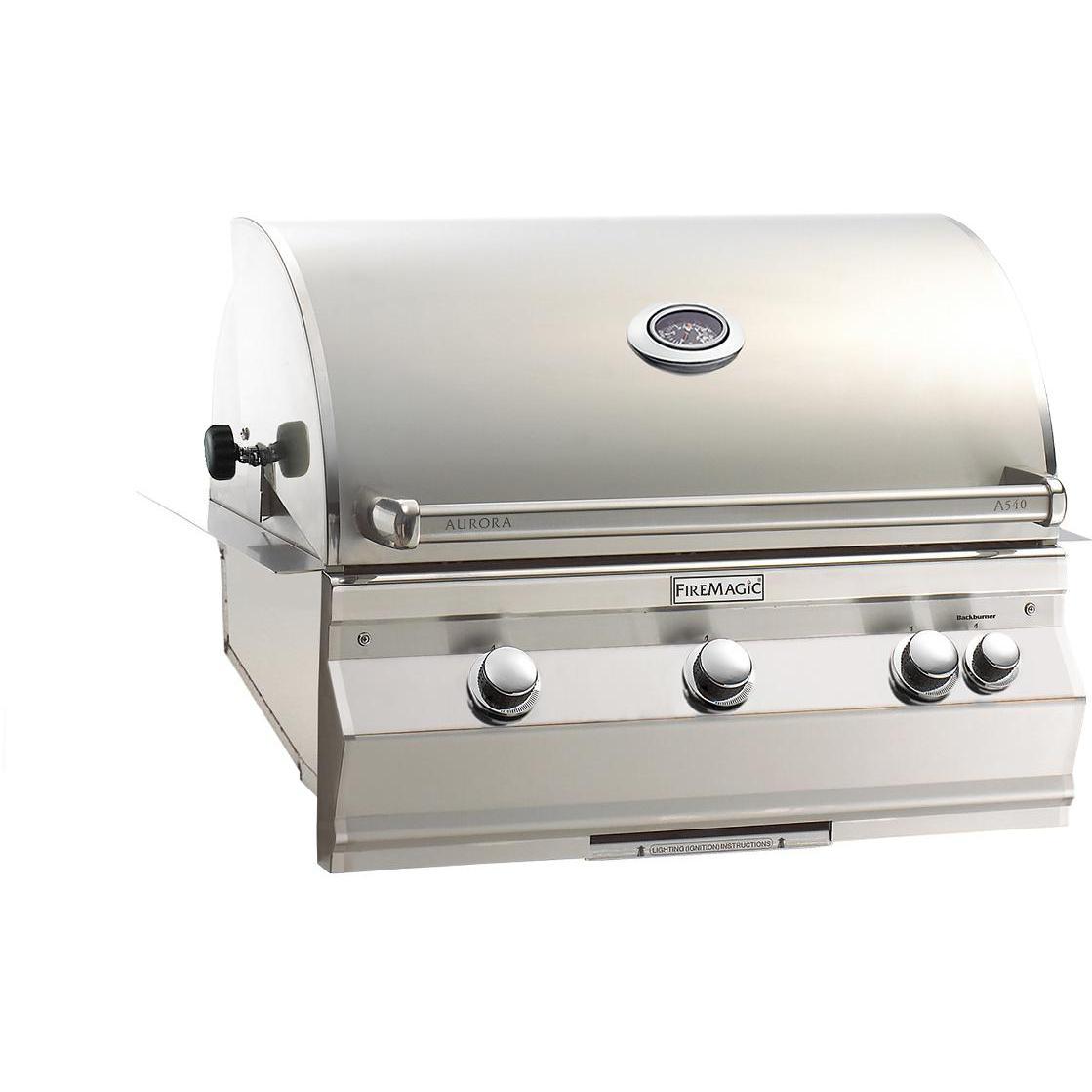 Fire Magic Aurora A540i 30-Inch Built-In Propane Gas Grill With One Infrared Burner, Analog Thermometer And Rotisserie - A540i-6LAP