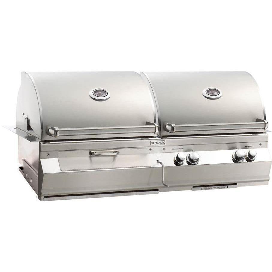 Fire Magic Aurora A830i 46-Inch Built-In Natural Gas And Charcoal Combo Grill With Rotisserie - A830i-6EAN-CB
