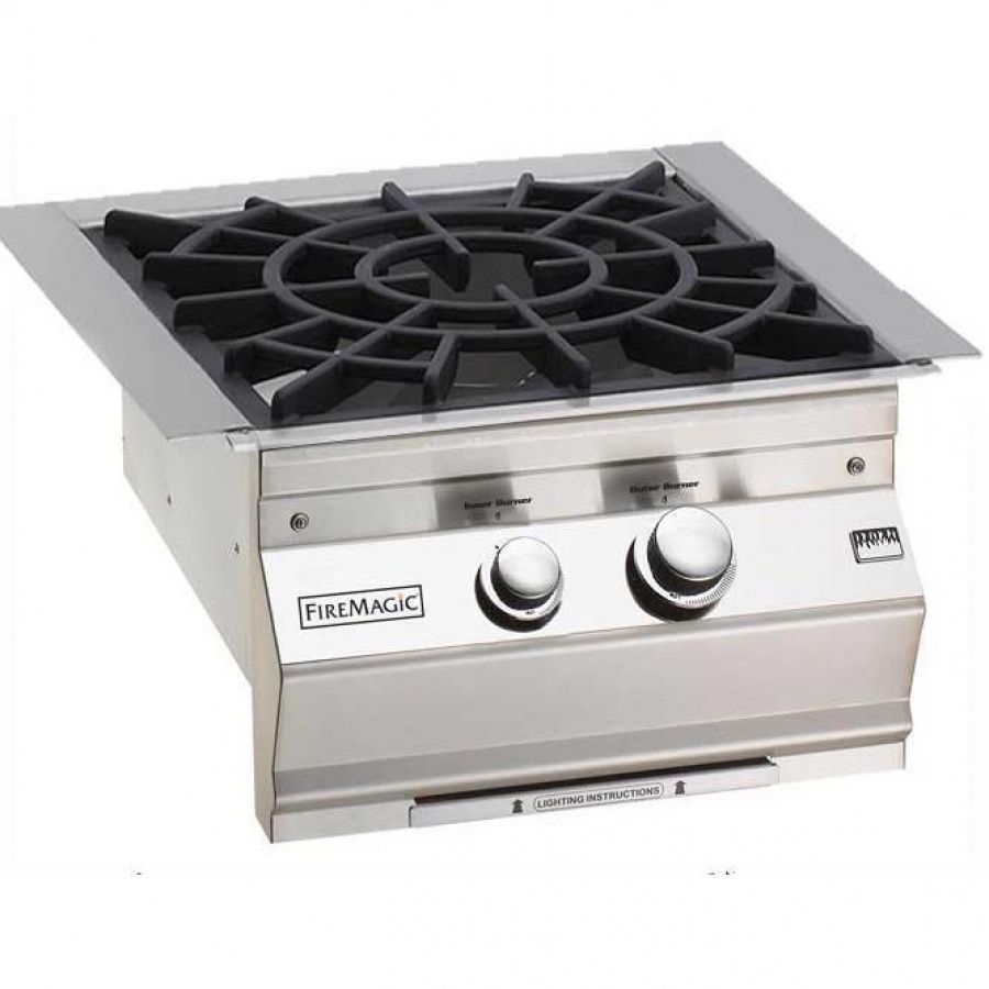 Fire Magic Aurora Built-In Natural Gas Power Burner With Porcelain Cast Grid - 19-SLB2N-0