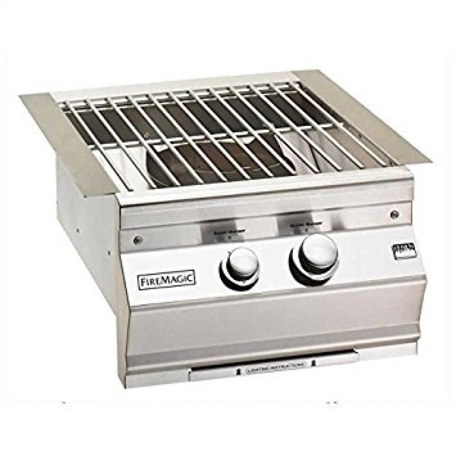 Fire Magic Aurora Built-In Natural Gas Power Burner With Stainless Steel Grid - 19-SLB1N-0