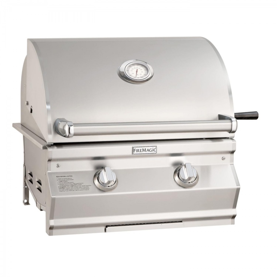 Fire Magic Choice Multi-User Accessible 24-Inch Built-In Natural Gas Grill With Analog Thermometer - CMA430I-RT1N
