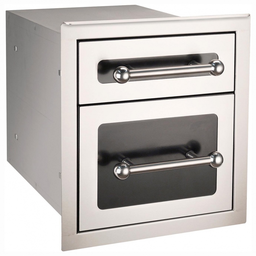 Fire Magic Echelon Black Diamond 14-Inch Double Access Drawer With Soft Close - 53802HSC