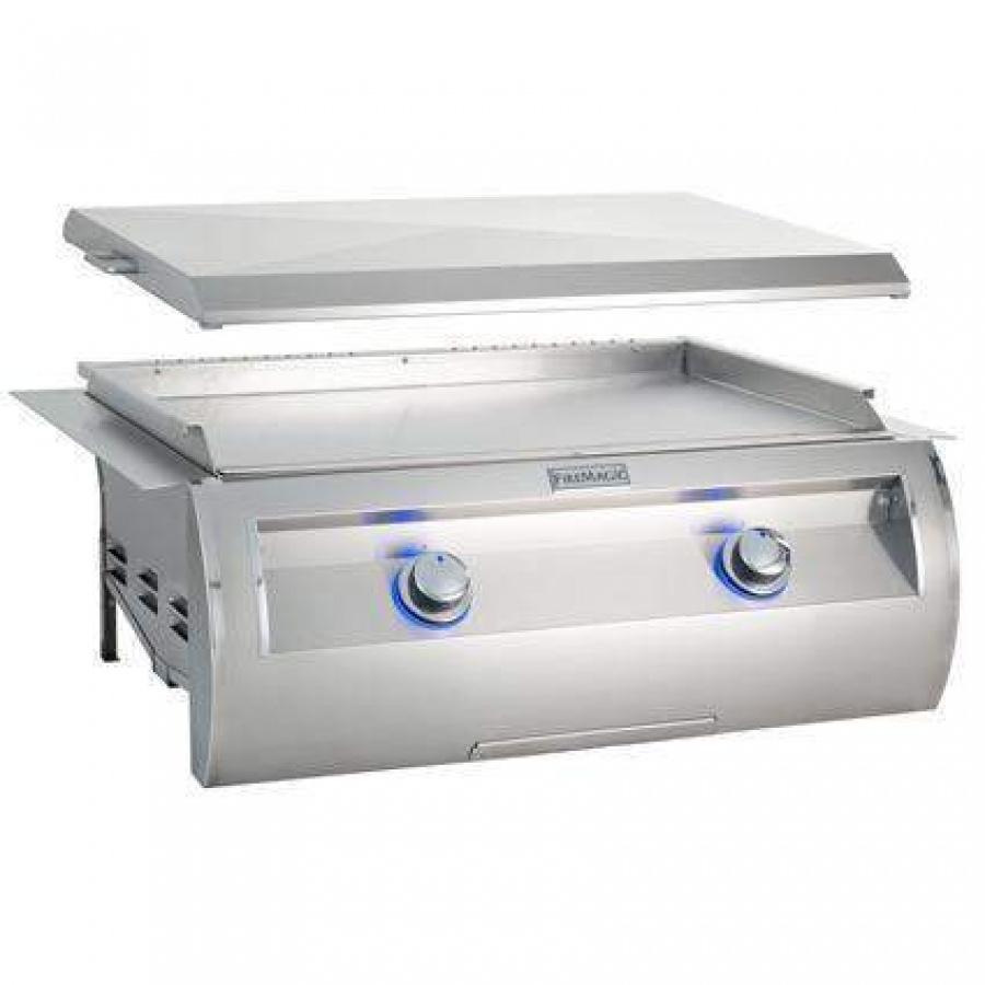 Fire Magic Echelon Diamond 30-Inch Built-In Propane Gas Griddle With Stainless Steel Cover - E660I-0T4P
