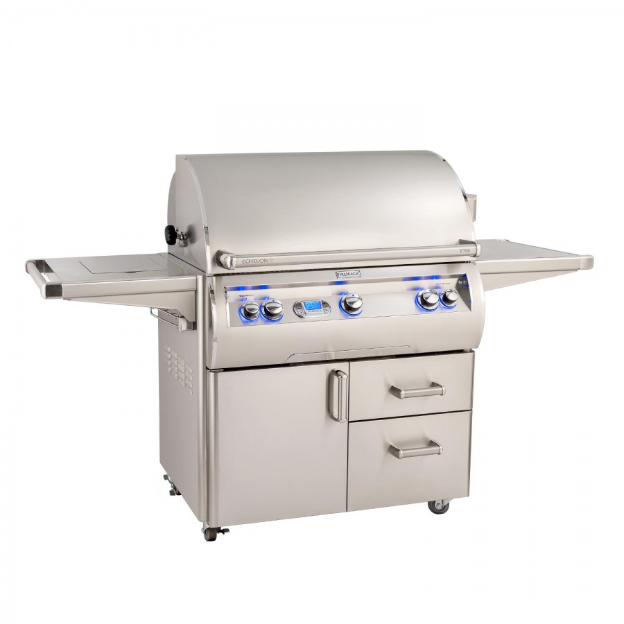 Fire Magic Echelon Diamond 36-Inch Propane Gas Grill W/ Side Burner, Rotisserie, & Digital Thermometer - E790S-8E1P-62