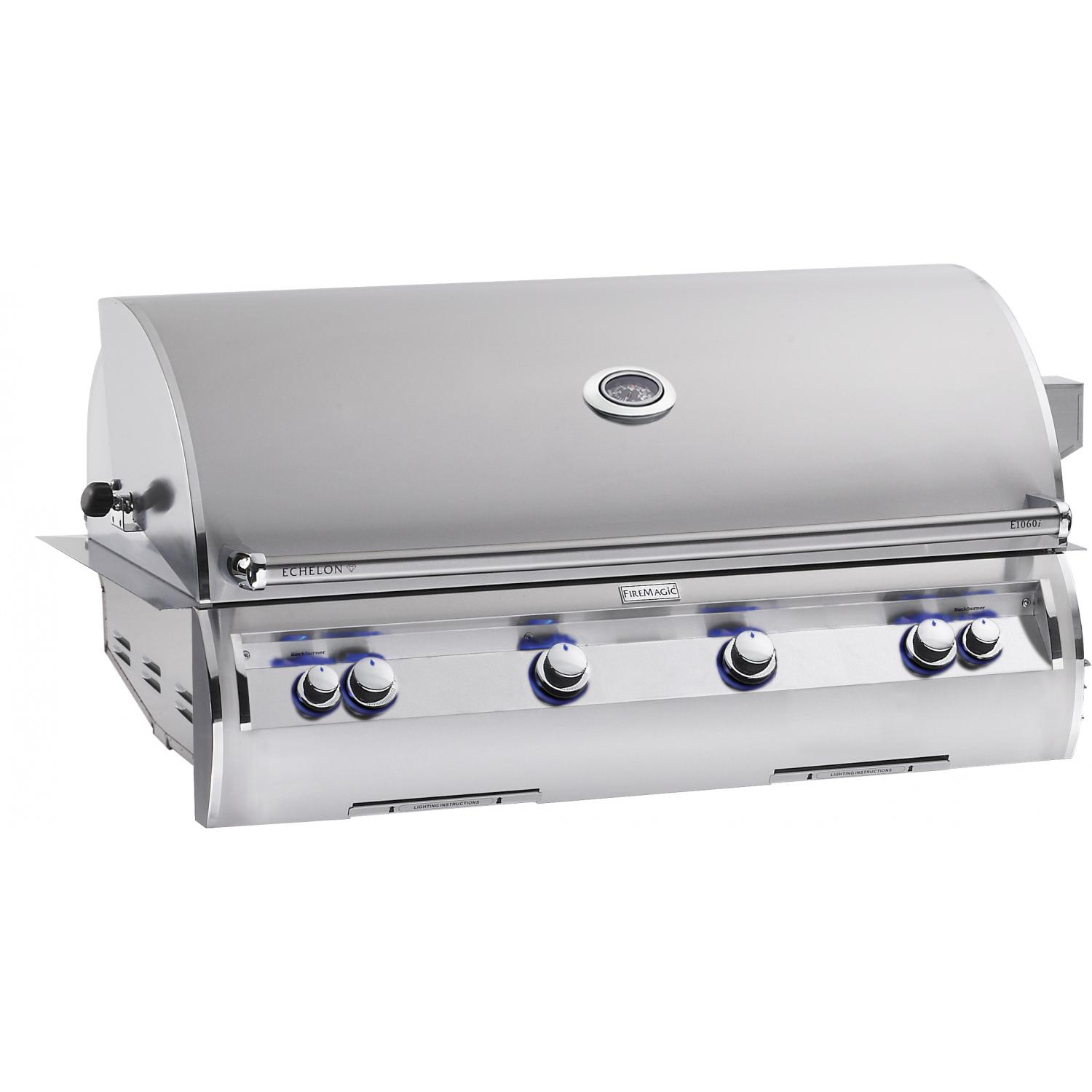 Fire Magic Echelon Diamond E1060i 48-Inch Built-In Natural Gas Grill With One Infrared Burner And Analog Thermometer - E1060i-4LAN