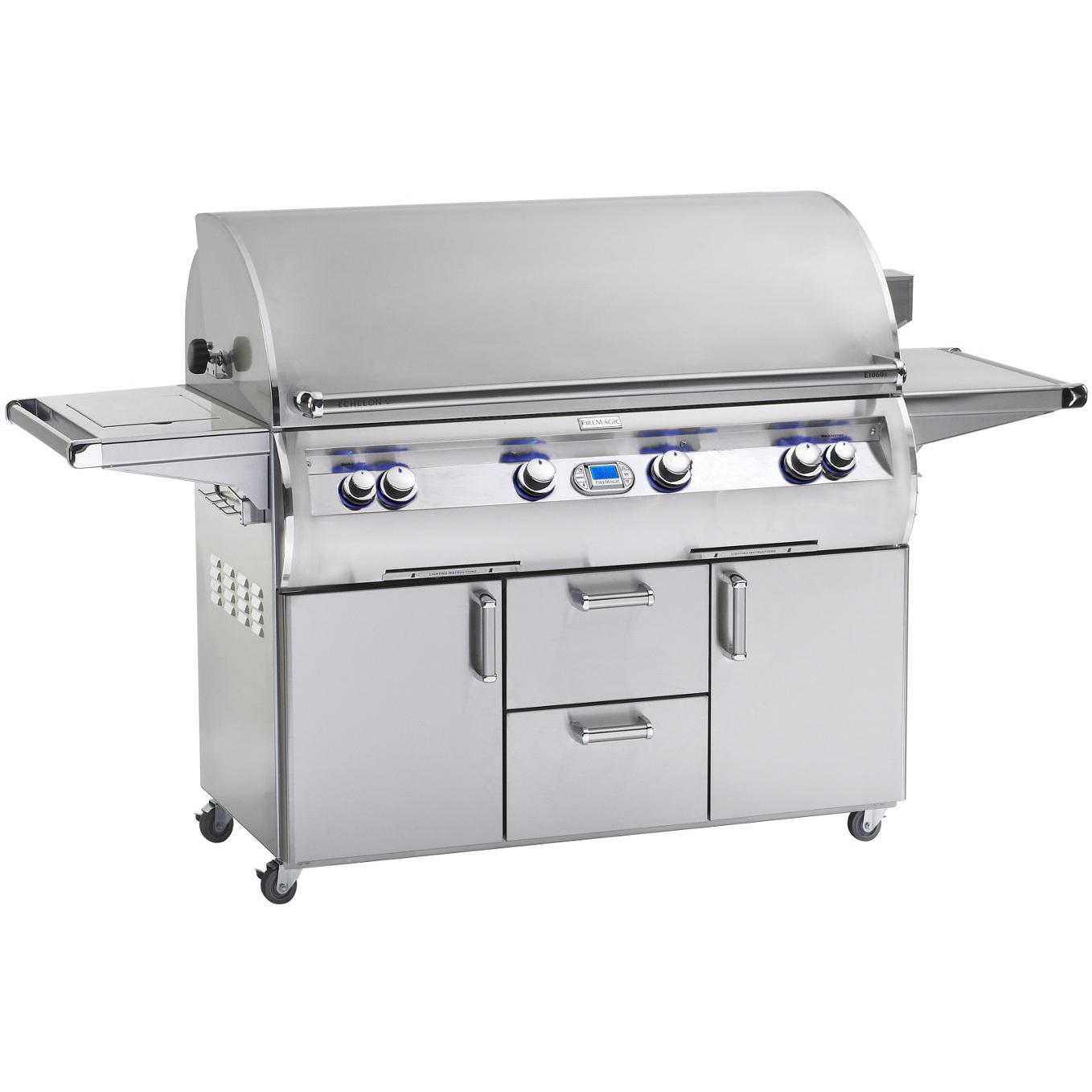 Fire Magic Echelon Diamond E1060s 48-Inch Freestanding Natural Gas Grill With Single Side Burner And One Infrared Burner - E1060s-4L1N-62
