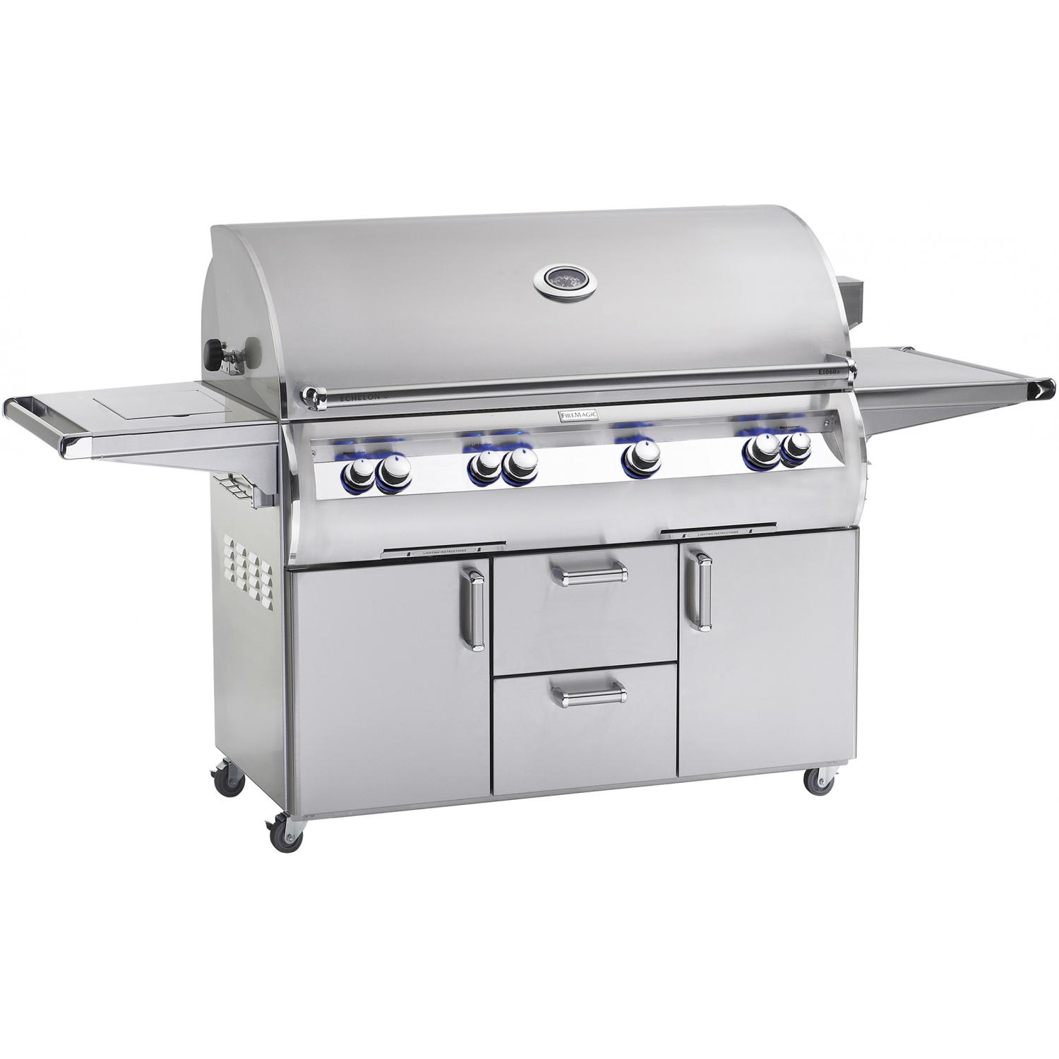 Fire Magic Echelon Diamond E1060s 48-Inch Freestanding Propane Gas Grill W/ Analog Thermometer And Single Side Burner - E1060s-4EAP-62