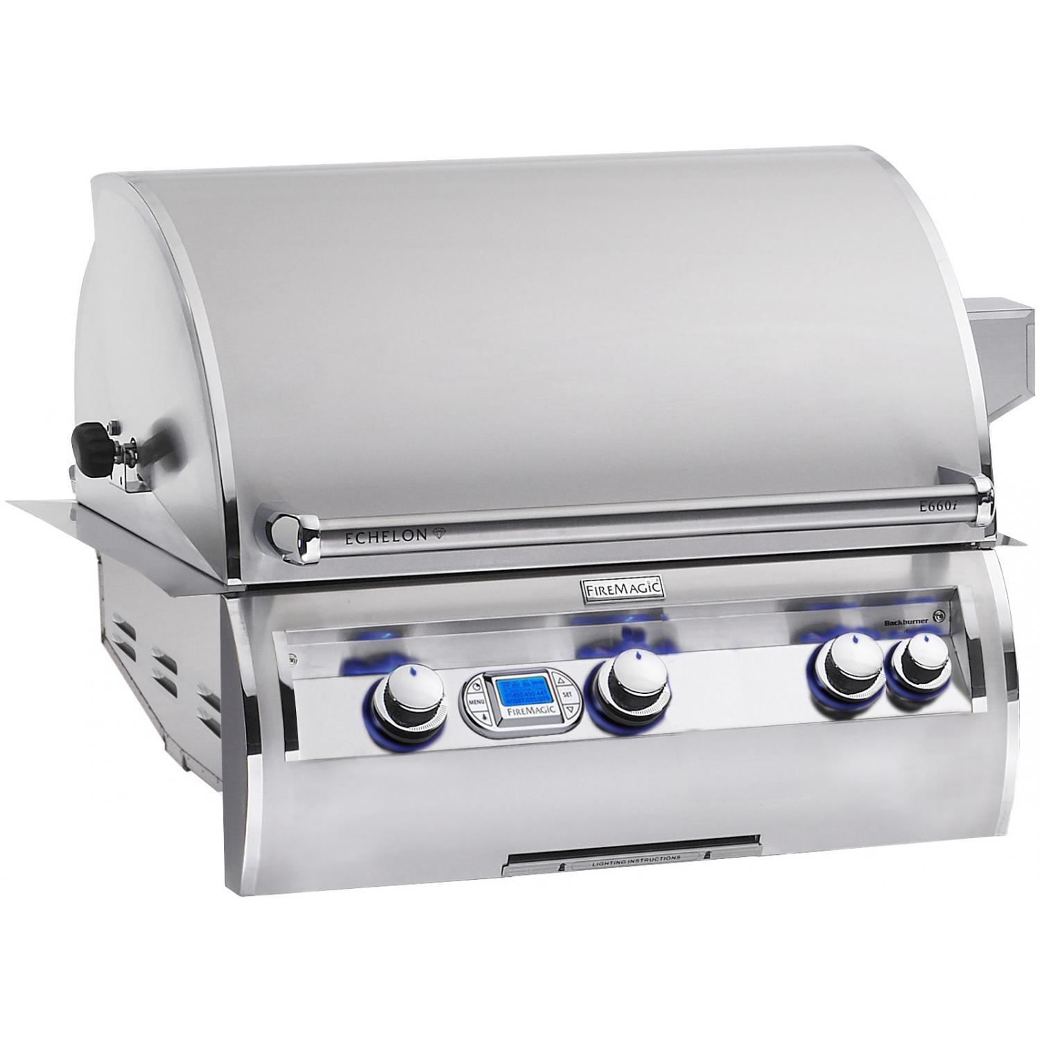 Fire Magic Echelon Diamond E660i 30-Inch Built-In Natural Gas Grill With One Infrared Burner - E660i-4L1N
